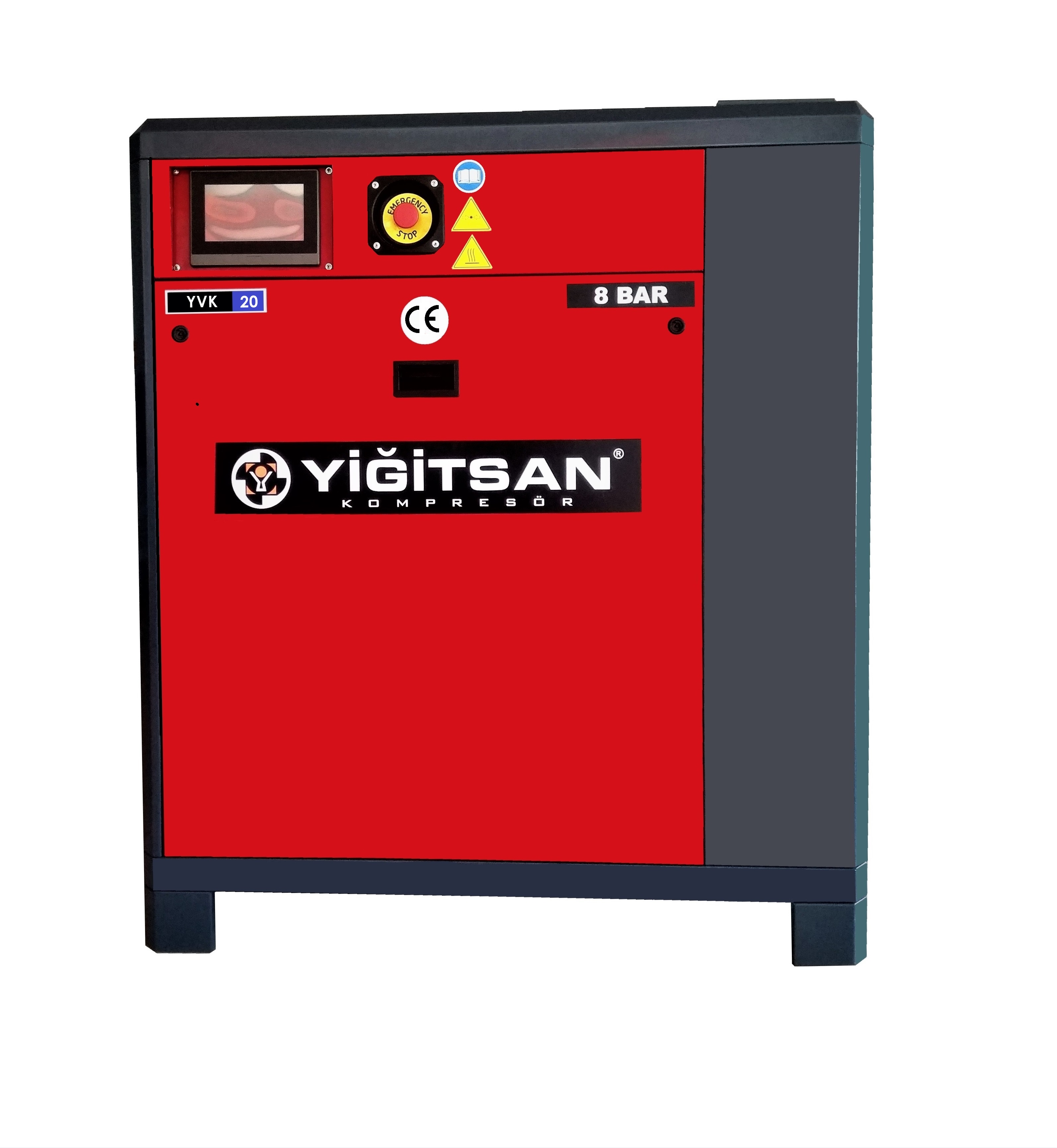 16 Bar Lazer Kesim 15 Kw 20 Hp Vidalı Kompresör, 1000 Litre Tank,  Hava Kurutucu, Kimyasal Kurutucu